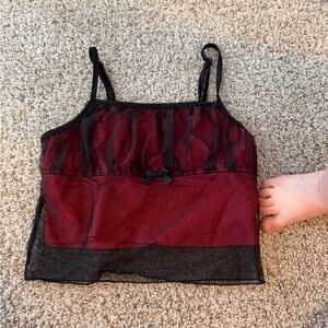 Elegant Black and Red Women's Camisole